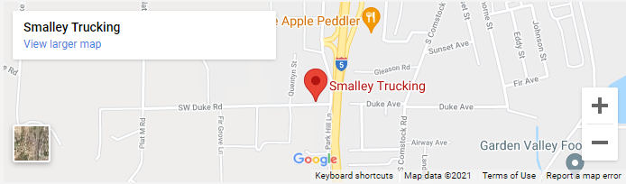 Smalley Trucking location map.